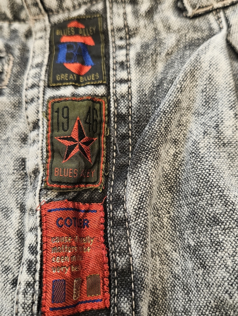 Vintage 80s Cotler Acid Wash Denim Shorts Size 32 –  Pleated Retro Jean Shorts - Picture 4 of 8
